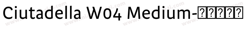 Ciutadella W04 Medium字体转换